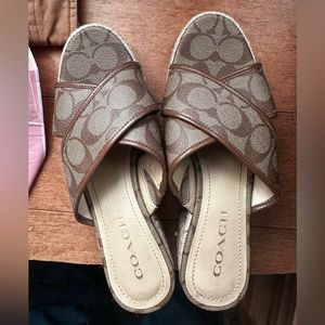 Real coach slide sandals, chancla, espadrille. Size 8.5 worn like 2x